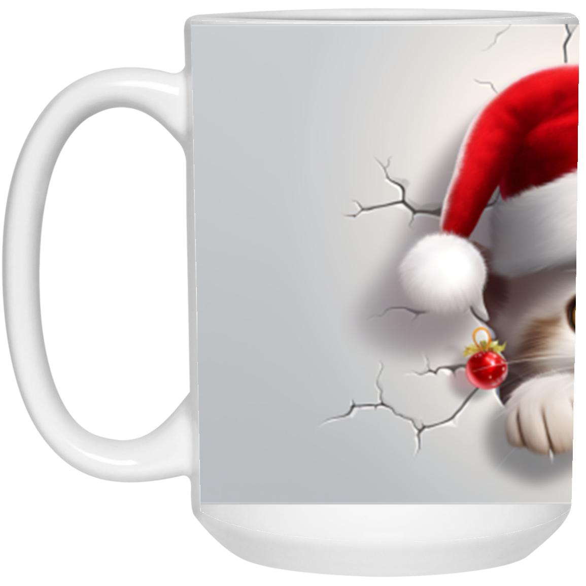 Festive Whimsy: Cat Breaking Out of Mug