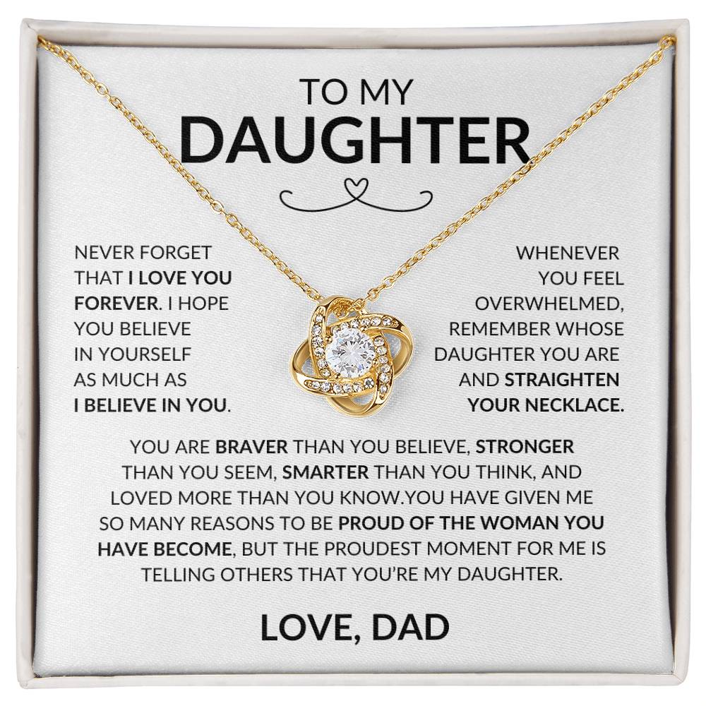Daughter, Love Knot Necklace
