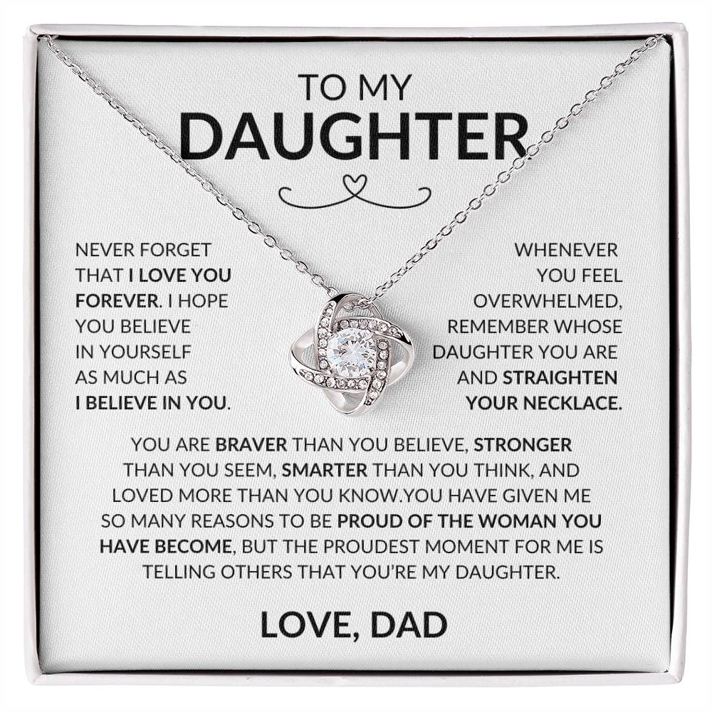 Daughter, Love Knot Necklace