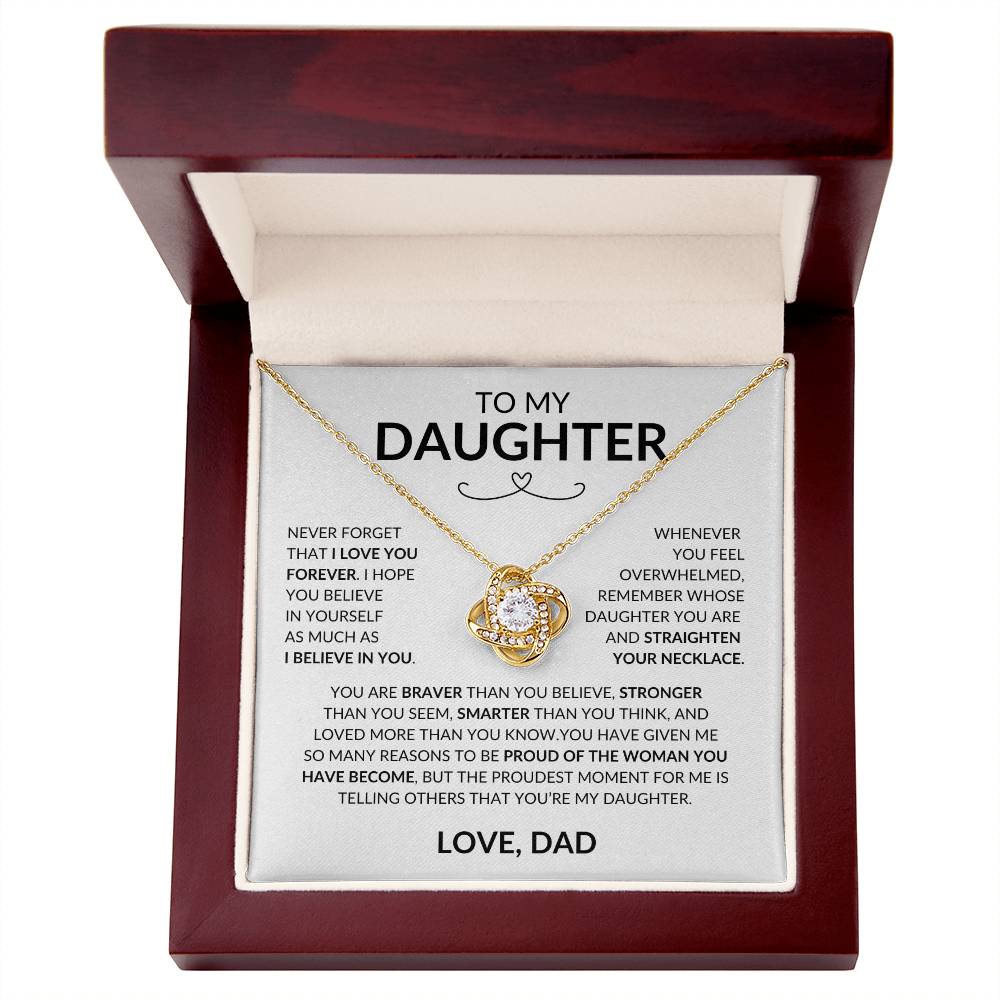 Daughter, Love Knot Necklace