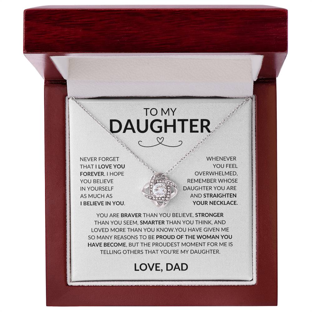 Daughter, Love Knot Necklace