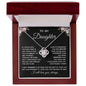 To My Daughter, Love Knot Gold Necklace, If I could give you one thing in life