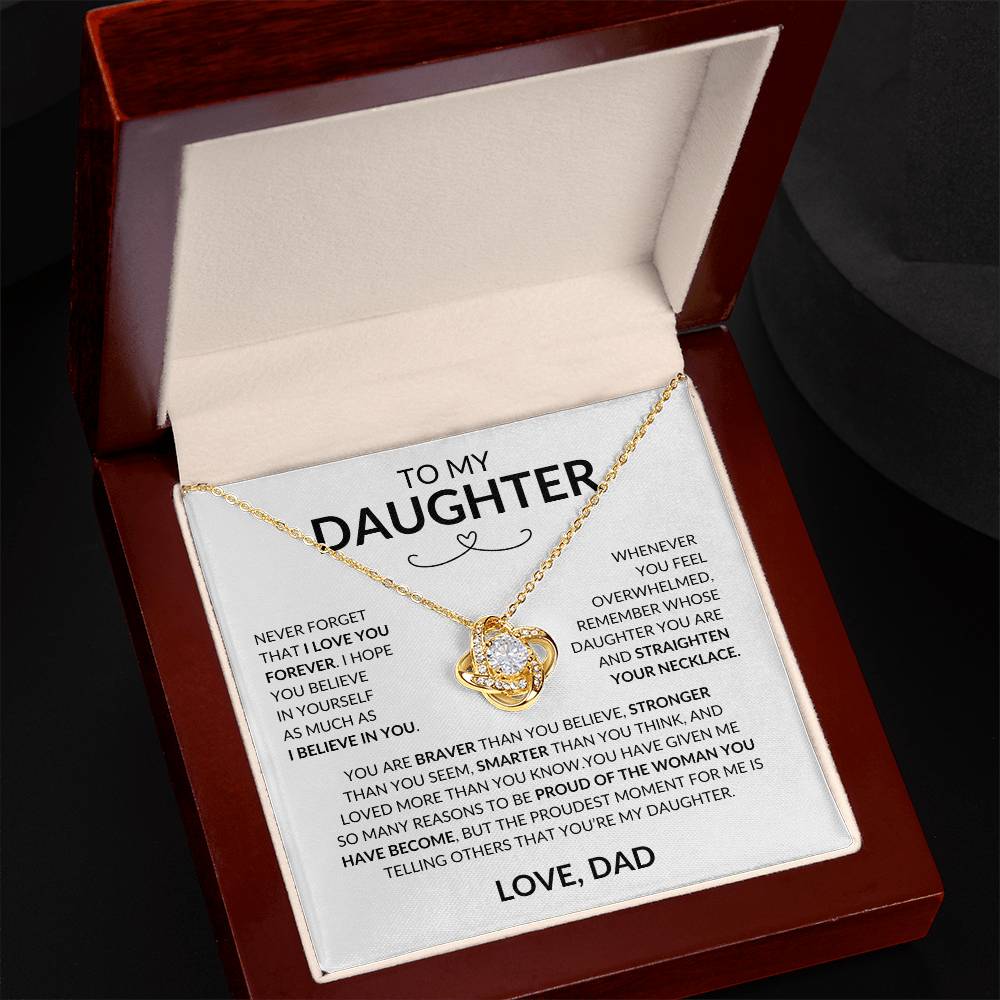 Daughter, Love Knot Necklace